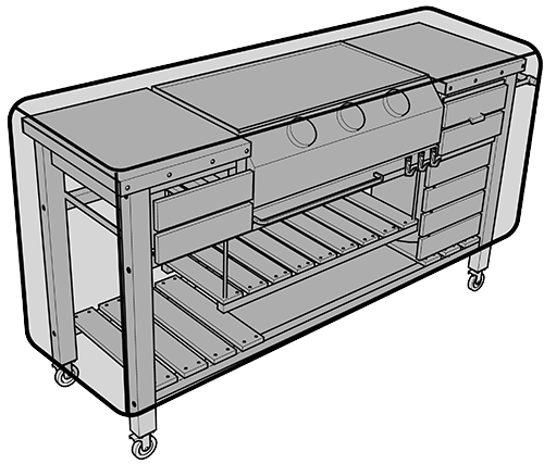 Housse sur-mesure pour plancha