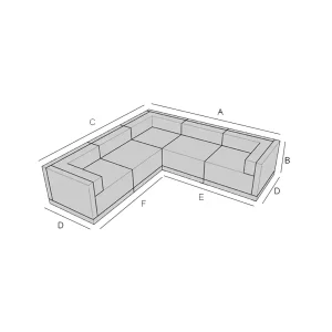 Housse de protection imperméable sur mesure pour canapé d'angle avec une hauteur