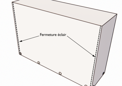 Housse de protection pour votre stockage de bois de chauffage avec deux fermetures eclair