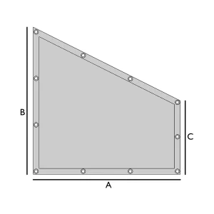 Bâche plate trapèze rectangle