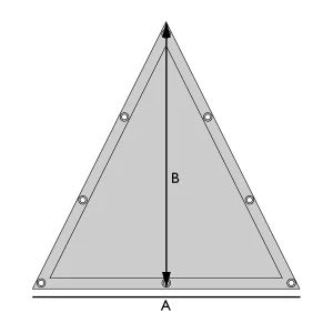 Bâche plate triangle sur mesure