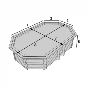 Housse de protection pour piscine octogonale