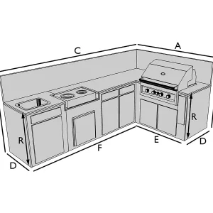 Bâche de protection pour cuisne d'angle