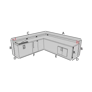 Bâche de protection sur mesure pour cuisne avec bar